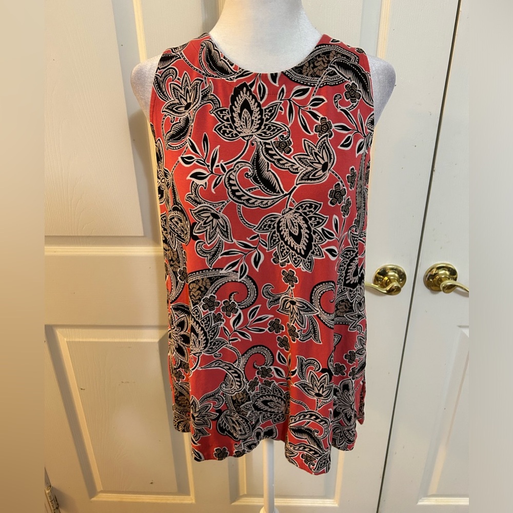 J. Jill salmon pink and black tank, Small Petite